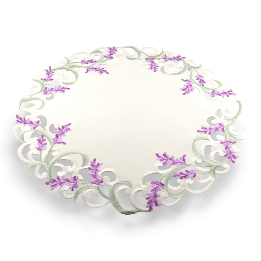 Round Lavender Lace Placemats - SET of 2