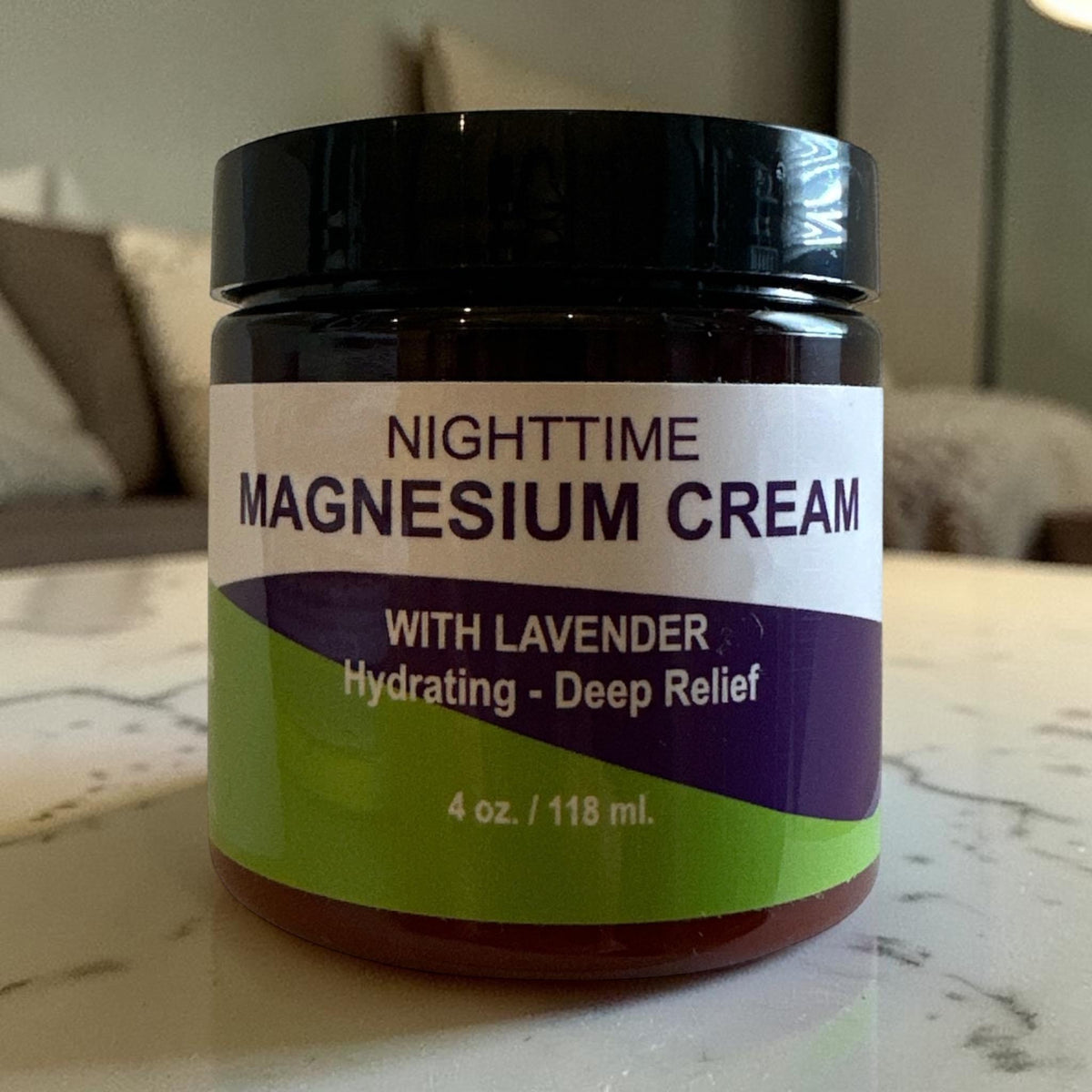 Magnesium Nighttime Cream w/Lavender - 4 oz