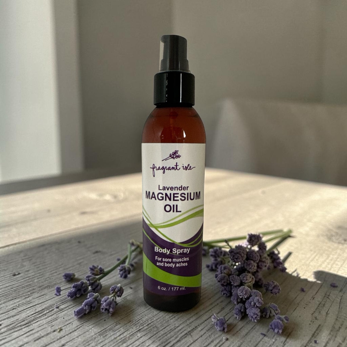Magnesium Oil Spray w/Lavender for Restless Legs - 6 oz
